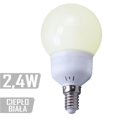 Żarówka LED 2,4W ciepła LED-BAL-48 x LED E14 CB