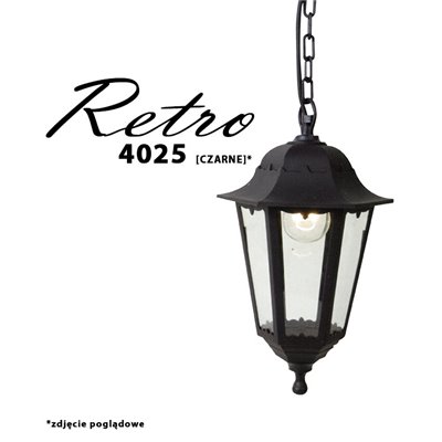 Lampa ogrodowa wisząca RETRO-4025 zewnętrzna latarnia