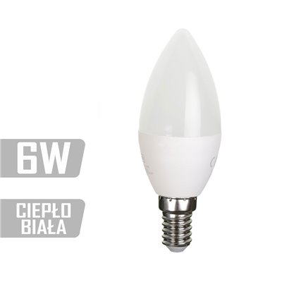 Żarówka LED-CA-6W-E14-WW (CB) 480lm 6W  40W świeczka