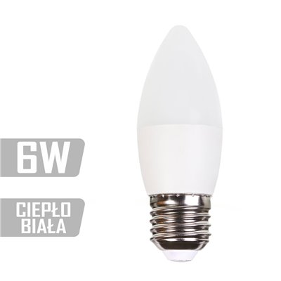 Żarówka LED-CA-6W-E27-WW (CB) 480lm 6W  40W świeczka