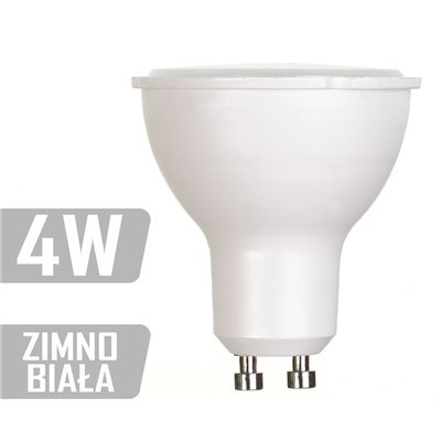 Żarówka LED-PL-4W-GU10-CW (ZB) 350lm 4W  30W zimna