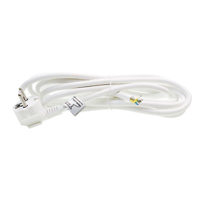 (A) Przewód przyłączeniowy  kabel z wtyczką PP/3-3m 3x1,0 biały przyłącze