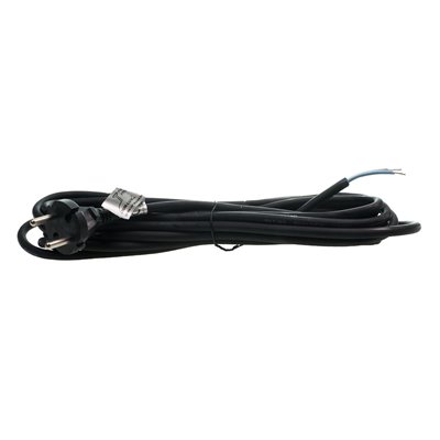 (F) Przewód przyłączeniowy kabel z wtyczką GUMA PPG/2-5m 2x1,0 czarny przyłącze