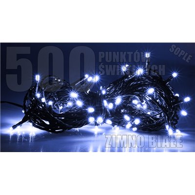 Lampki zewnętrzne sople LZS-ECO-LED-500 zimne