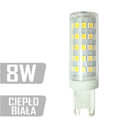 Żarówka LED-G9TC-64xLED-8W CB G9 230V