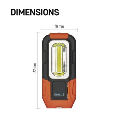 Latarka LED COB 3W 180 lm 3× AAA