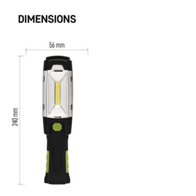 Lampa warsztatowa LED COB 3W+6 LED 380 lm, 2500mAh ładowalna