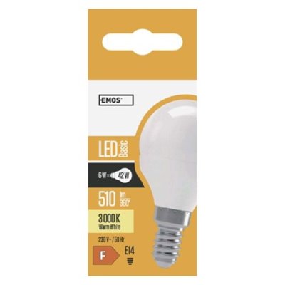 Żarówka LED Basic Mini Globe / E14 / 6 W (42 W) / 510 lm / ciepła biel