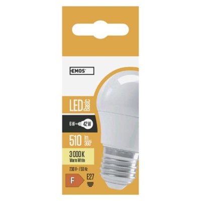 Żarówka LED Basic Mini Globe / E27 / 6 W (42 W) / 510 lm / ciepła biel