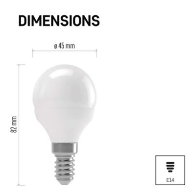 Żarówka LED Classic Mini Globe / E14 / 4,1 W (32 W) / 350 lm / neutralna biel