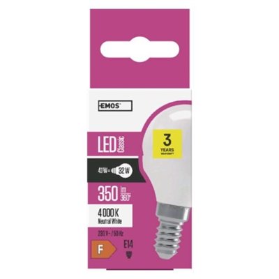 Żarówka LED Classic Mini Globe / E14 / 4,1 W (32 W) / 350 lm / neutralna biel