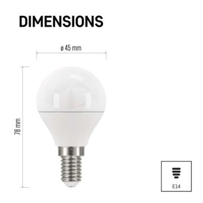 Żarówka LED Classic Mini Globe / E14 / 5 W (40 W) / 470 lm / neutralna biel