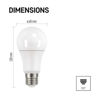 Żarówka LED Classic A60 / E27 / 10,7 W (75 W) / 1 060 lm / zimna biel