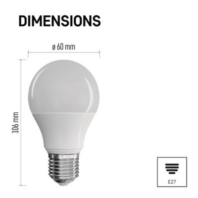 Żarówka LED Classic A60 / E27 / 8,5 W (60 W) / 806 lm / neutralna biel