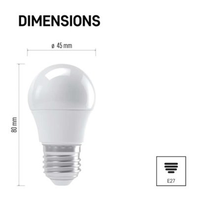 Żarówka LED Classic Mini Globe / E27 / 4,1 W (32 W) / 350 lm / neutralna biel