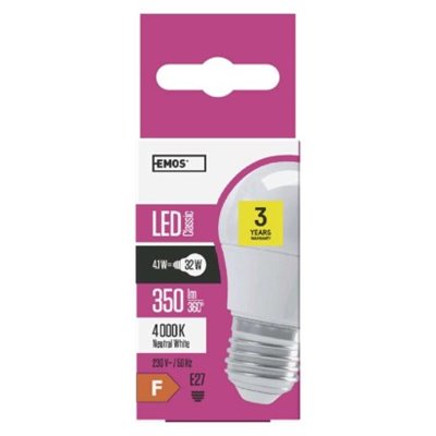 Żarówka LED Classic Mini Globe / E27 / 4,1 W (32 W) / 350 lm / neutralna biel