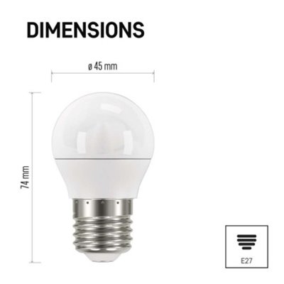 Żarówka LED Classic Mini Globe / E27 / 5 W (40 W) / 470 lm / neutralna biel