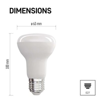 Żarówka LED Classic R63 / E27 / 8,8 W (60 W) / 806 lm / neutralna biel