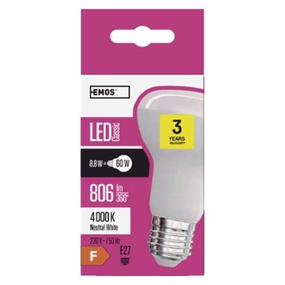 Żarówka LED Classic R63 / E27 / 8,8 W (60 W) / 806 lm / neutralna biel