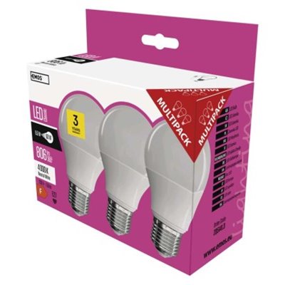 Żarówka LED Classic A60 / E27 / 8,5 W (60 W) / 806 lm / neutralna biel