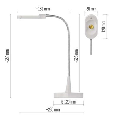 Lampa biurkowa LED white & home biała