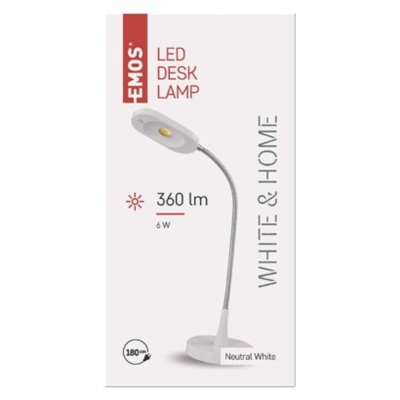 Lampa biurkowa LED white & home biała