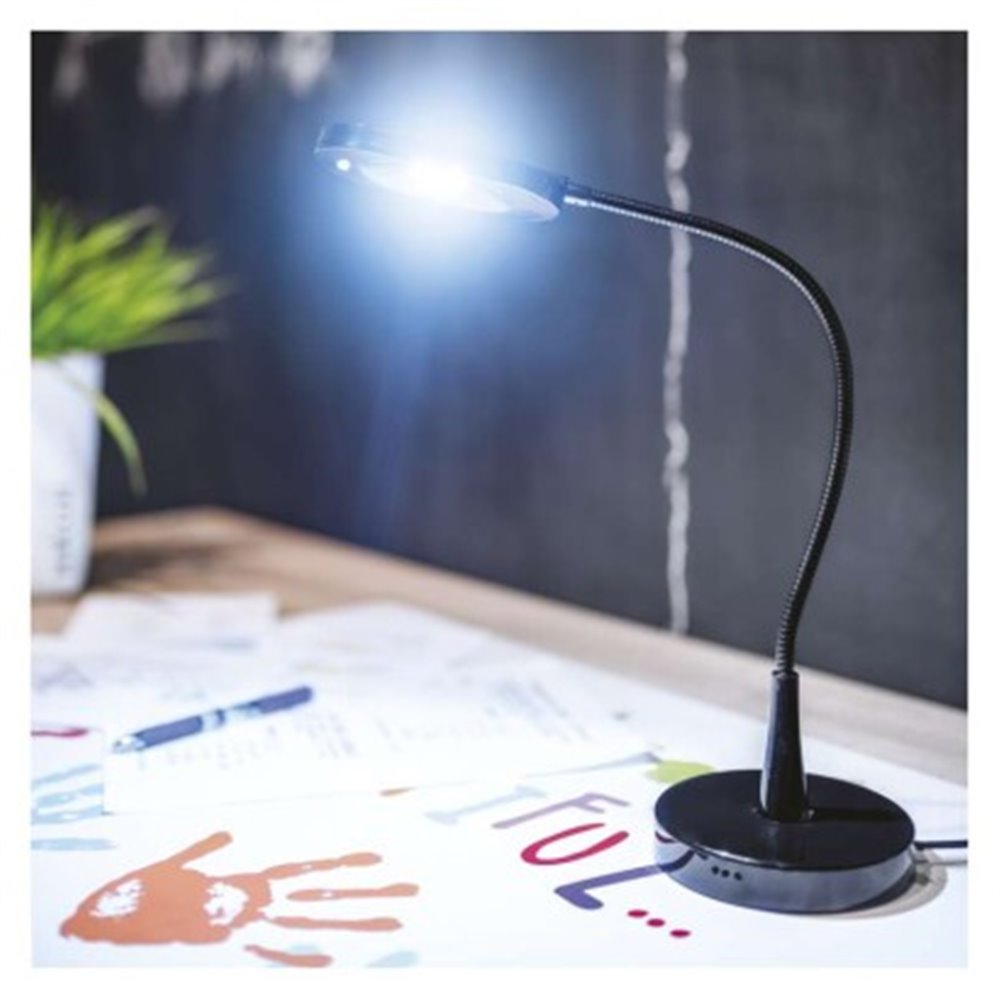 Lampa biurkowa LED black & home czarna