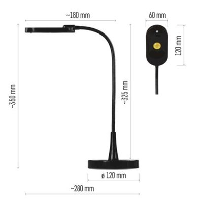 Lampa biurkowa LED black & home czarna