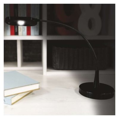 Lampa biurkowa LED black & home czarna