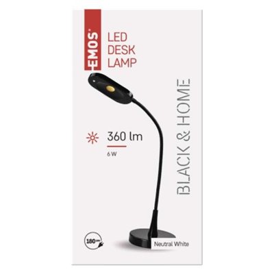 Lampa biurkowa LED black & home czarna