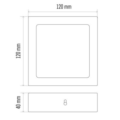 Oprawa LED kwadratowa 6W IP20 ciepła biel