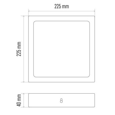 Oprawa LED kwadratowa 18W IP20 ciepła biel