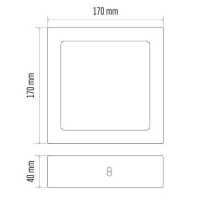 Oprawa LED kwadratowa 12,5W IP20 neutralna biel