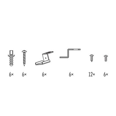 6 haczyków do panelu LED 120×30cm