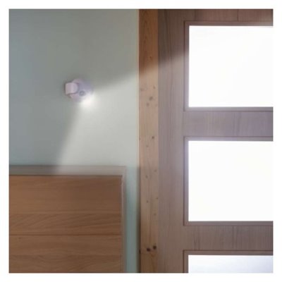 Lampka nocna 3W COB LED 3× AA, 90lm, czujnik PIR,  biała