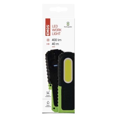 Lampa warsztat. LED 5W COB +3W LED, 400lm, 2000mAh ładowalna