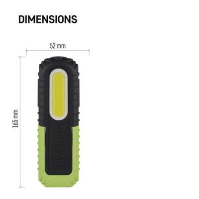 Lampa warsztat. LED 5W COB +3W LED, 400lm, 2000mAh ładowalna