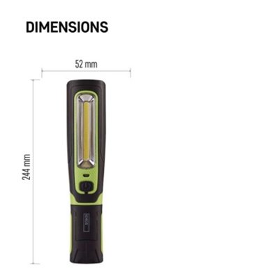 Lampa warsztatowa 3W COB + 1W LED 470 lm, 1800mAh, ładowalna