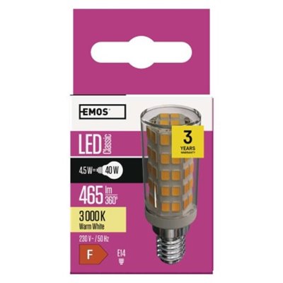 Żarówka LED do okapu Classic JC / E14 / 4,5 W (40 W) / 465 lm / ciepła biel