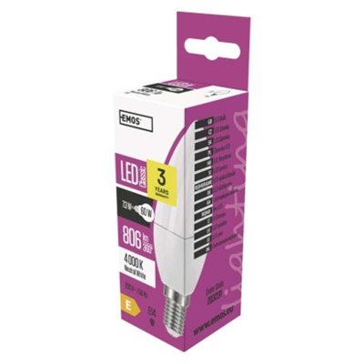 Żarówka LED Classic świeczka / E14 / 7,3 W (60 W) / 806 lm / neutralna biel