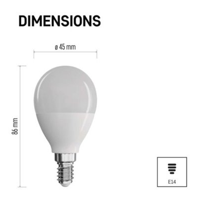 Żarówka LED Classic Mini Globe / E14 / 7,3 W (60 W) / 806 lm / neutralna biel