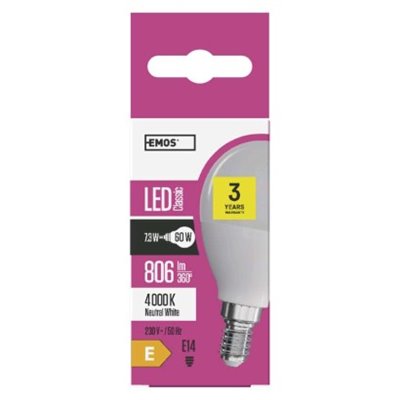 Żarówka LED Classic Mini Globe / E14 / 7,3 W (60 W) / 806 lm / neutralna biel