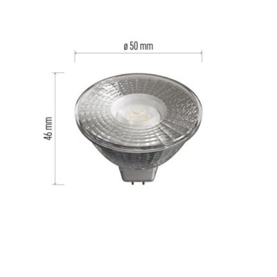 Żarówka LED Classic MR16 / GU5,3 / 4,5 W (31 W) / 380 lm / neutralna biel