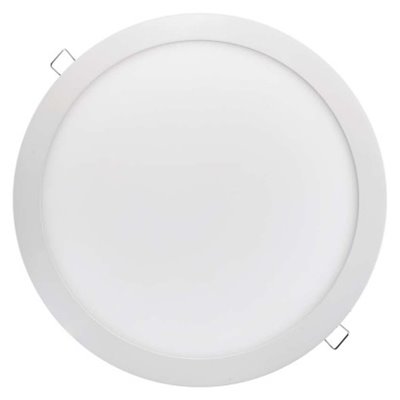 Panel LED wpuszczany okrągły 24W IP20 ciepła biel