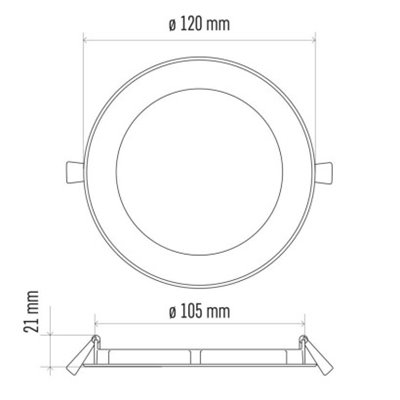 Panel LED wpuszczany okrągły 6W IP20 neutralna biel