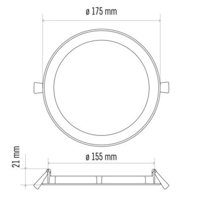 Panel LED wpuszczany okrągły 12,5W IP20 neutralna biel