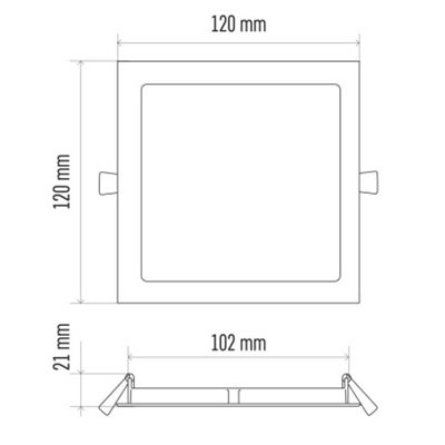 Panel LED wpuszczany kwadratowy 6W IP20 ciepła biel