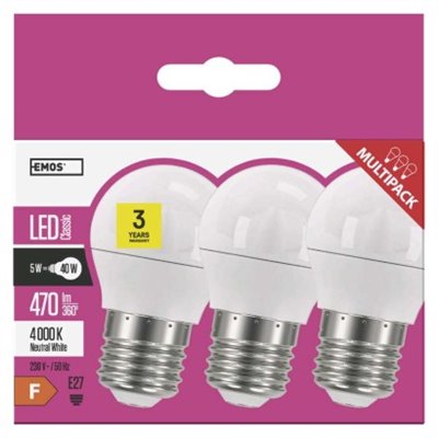 Żarówka LED Classic Mini Globe / E27 / 5 W (40 W) / 470 lm / neutralna biel