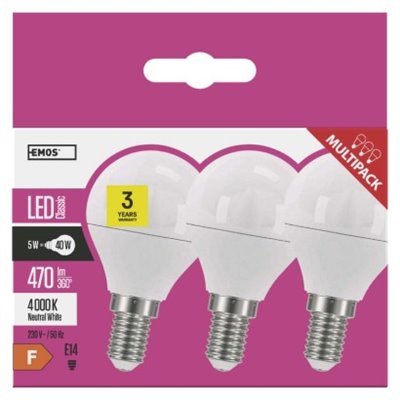 Żarówka LED Classic Mini Globe / E14 / 5 W (40 W) / 470 lm / neutralna biel