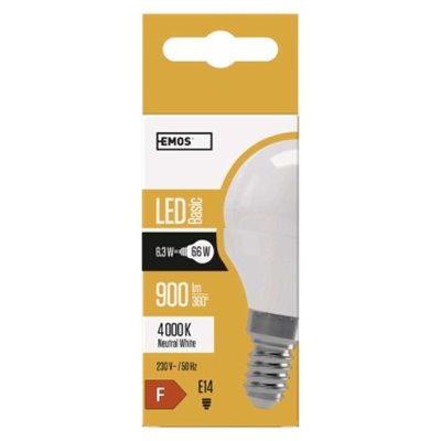 Żarówka LED Basic Mini Globe / E14 / 8,3 W (66 W) / 900 lm / neutralna biel